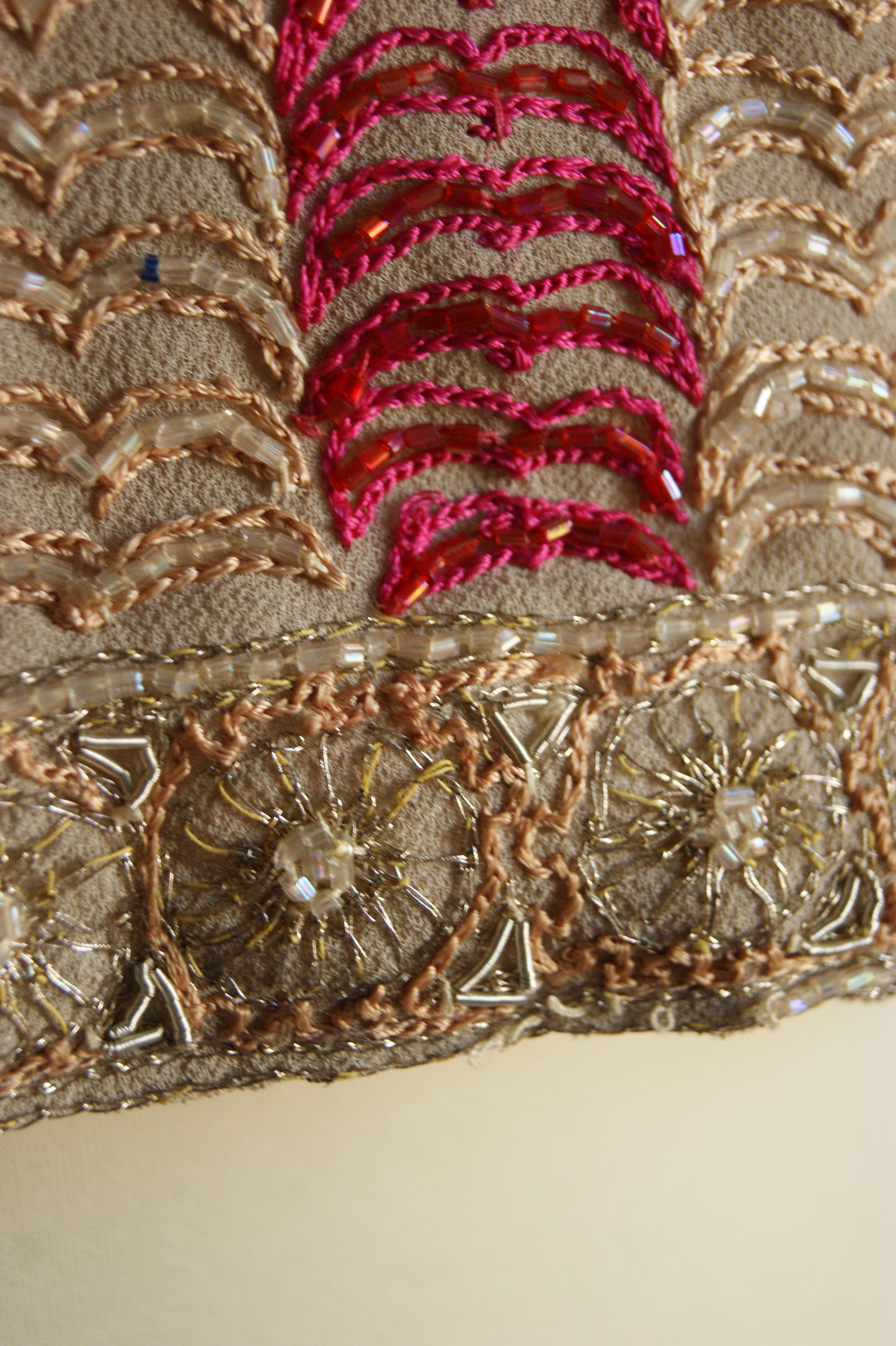 1960s Indian Hand-Embroidered Halter Blouse with Golden Zardozi Work