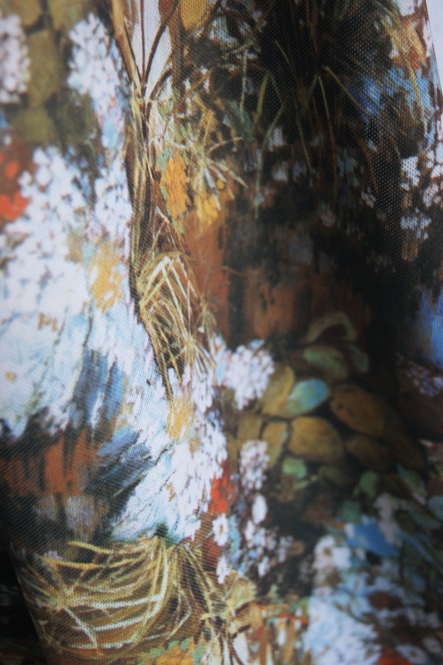 1970s Hand-Sewn Prairie Dress in Nature's Garden Print Syntethic Fabric - XS