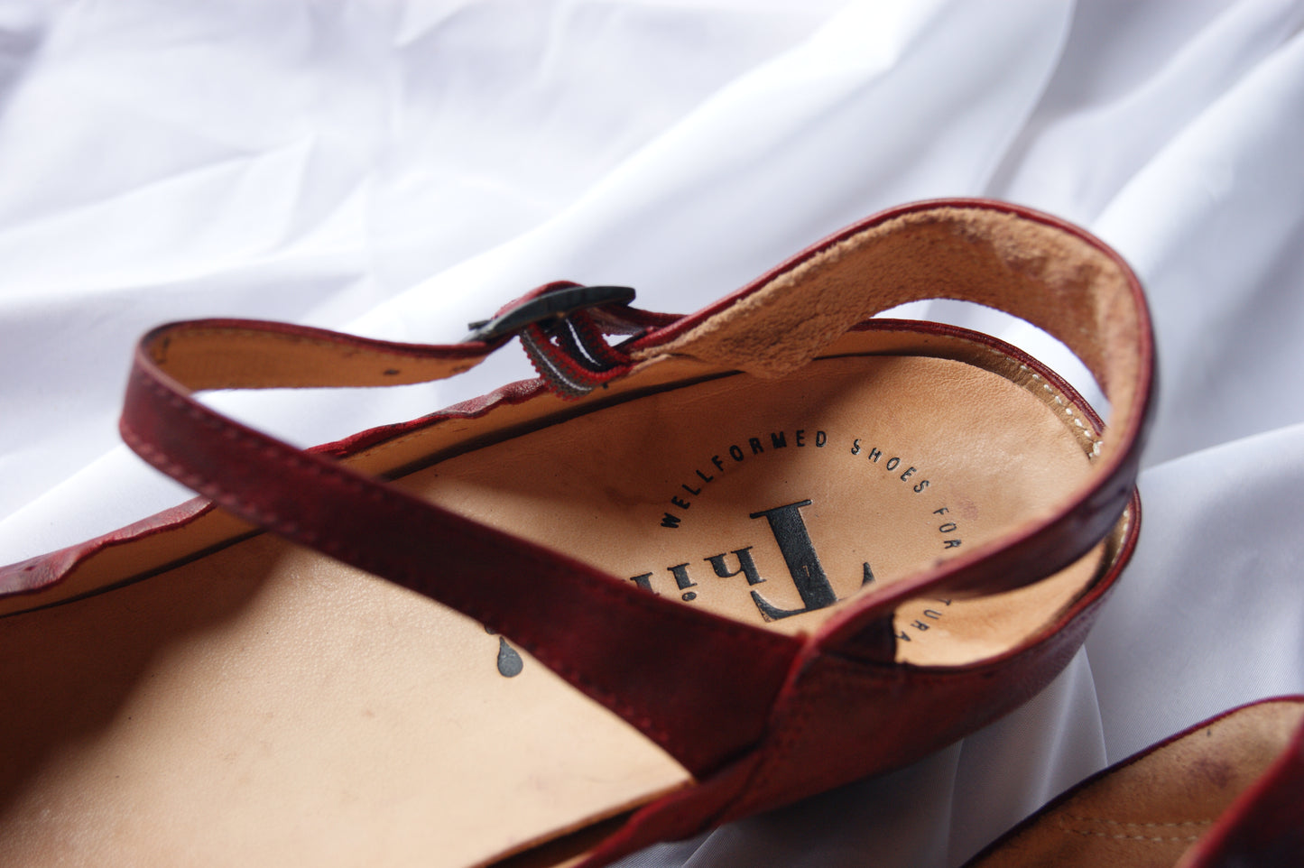 Vintage Think! Burgundy Leather Scalloped Mary Jane's - EU40.5 US9.5