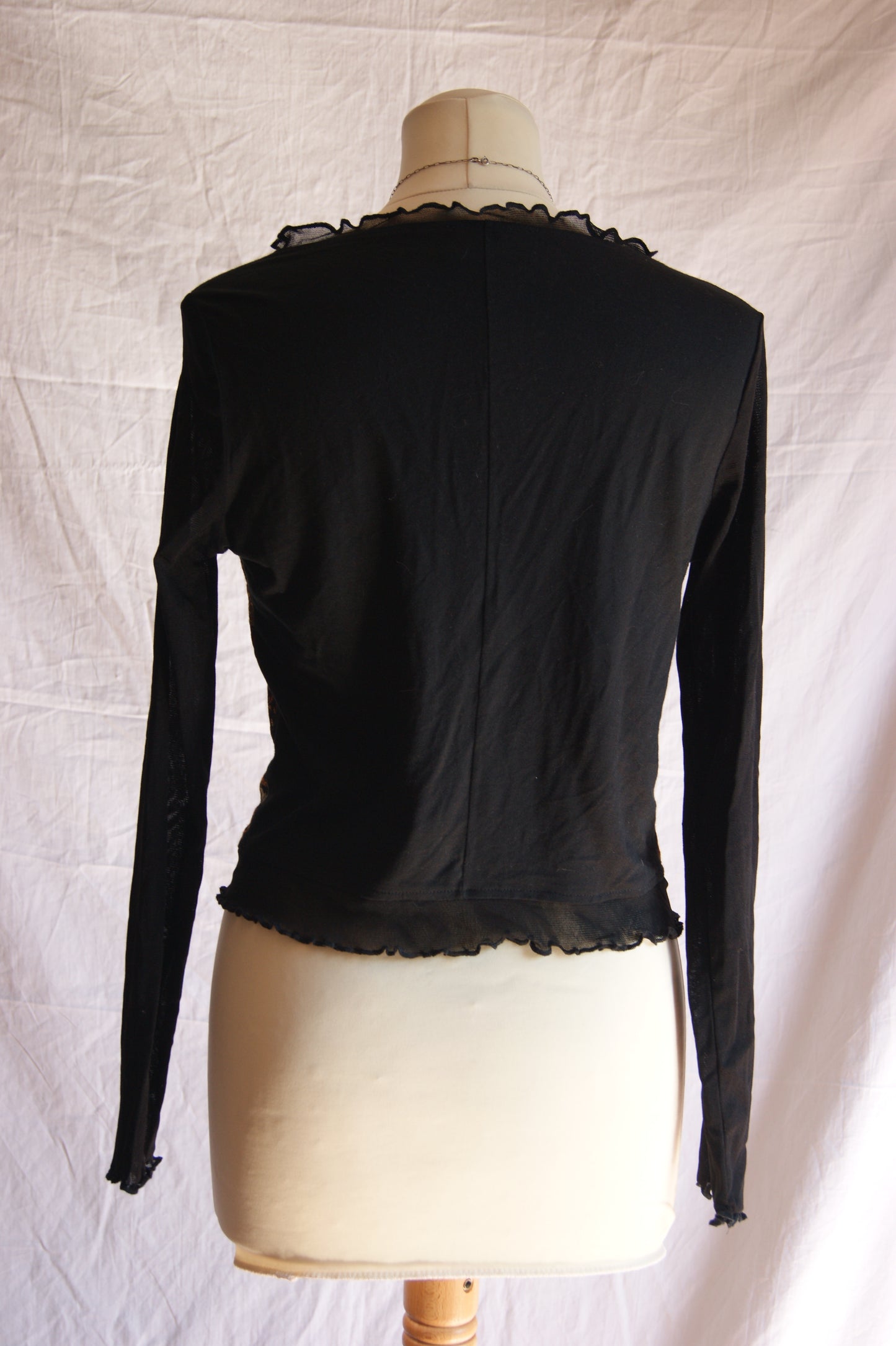 1990s Autumn Tapestry Bodice with Scalloped Trim - S