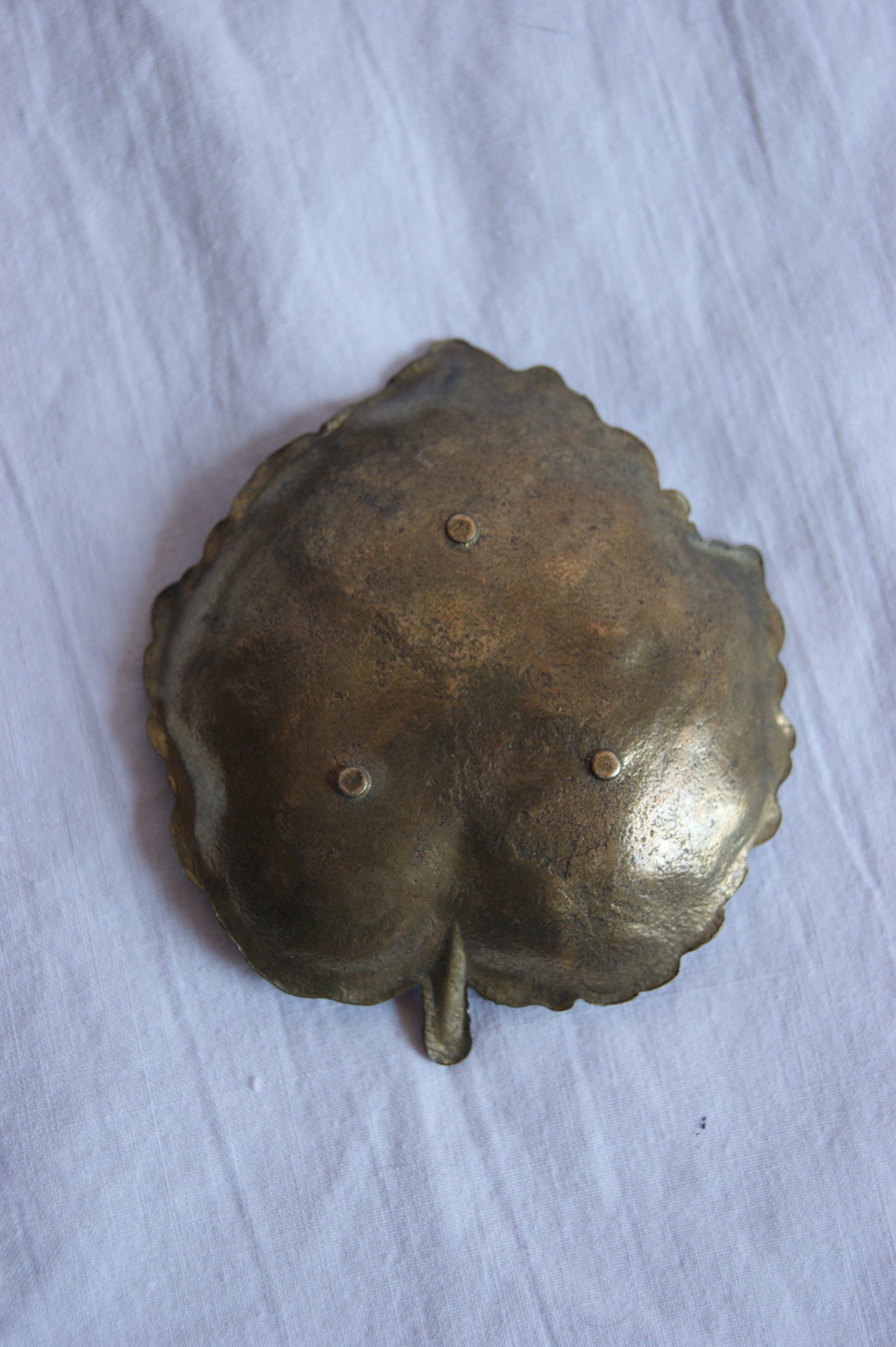 Antique Brass Leaf Trinket Dish