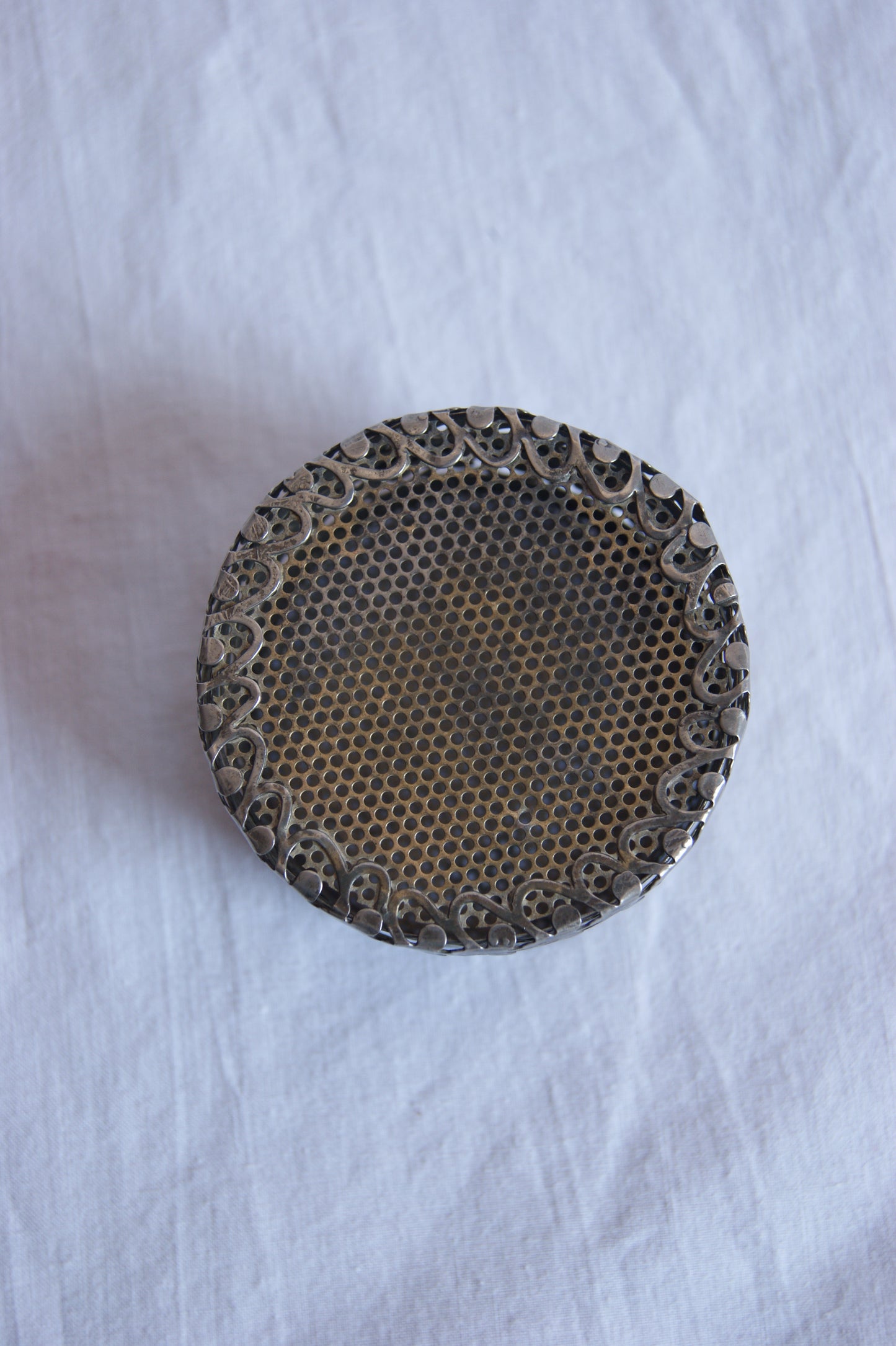Antique Ornate Metal Trinket Box