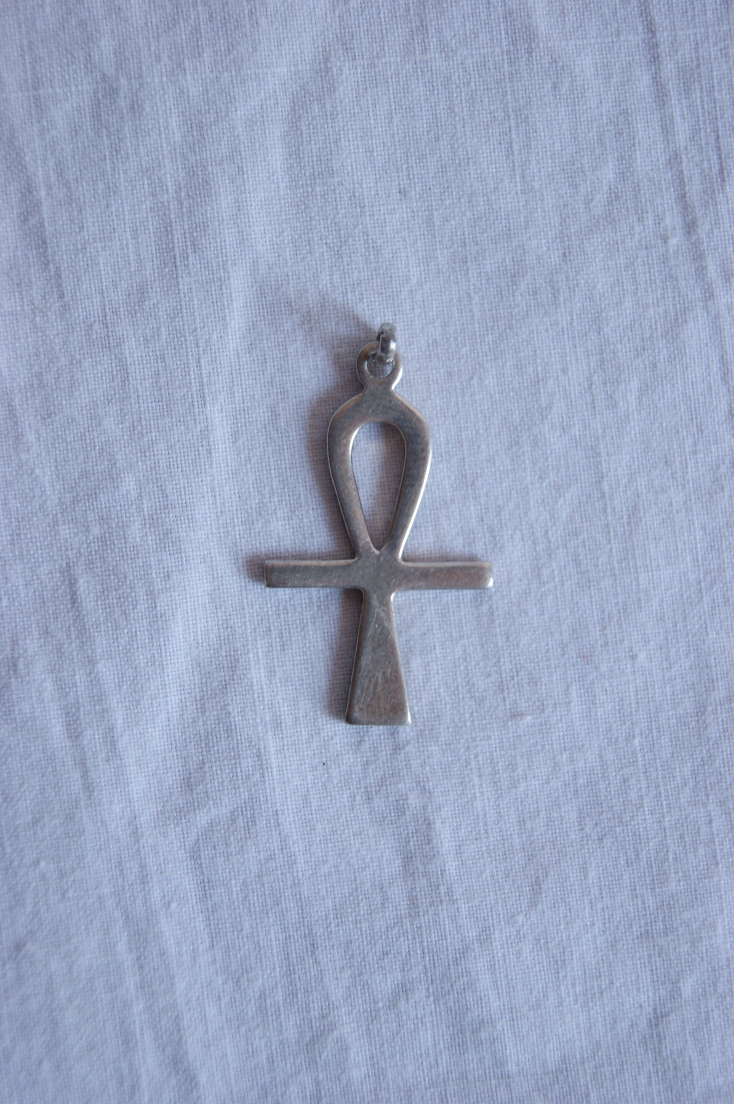 1980s Ankh Silver Pendant