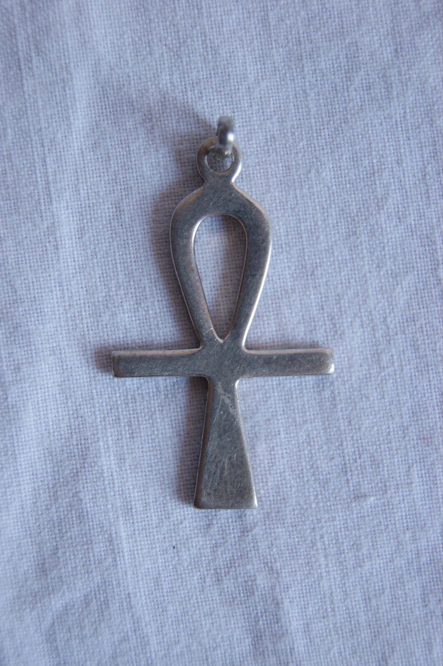 1980s Ankh Silver Pendant