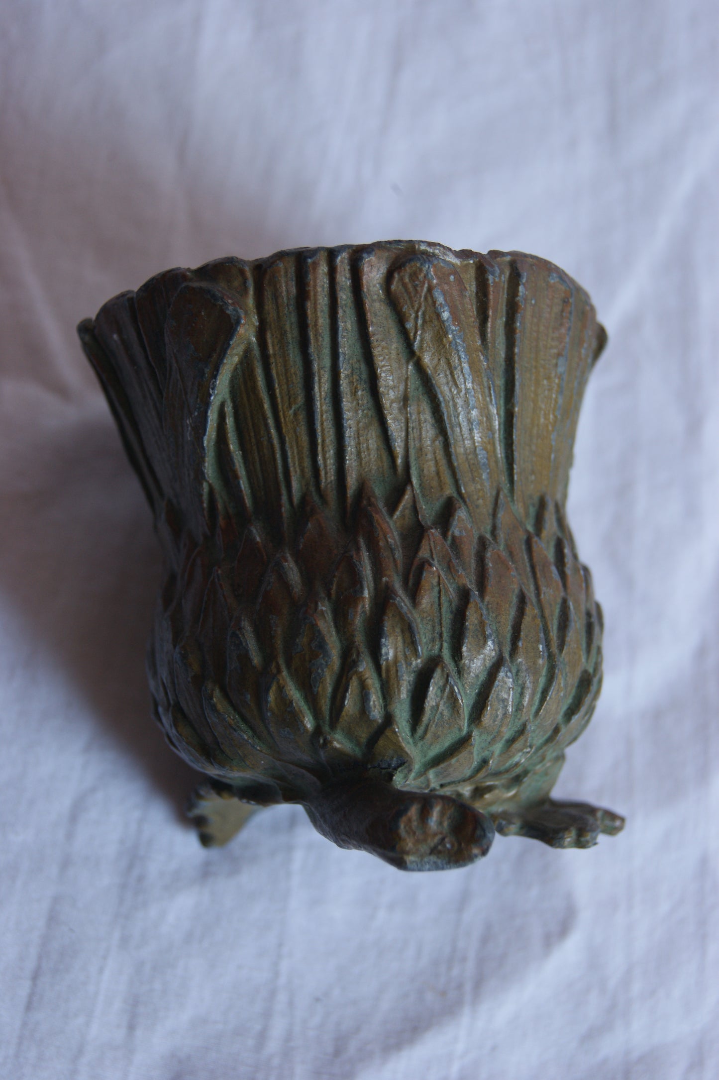 Antique Brass Milk Thistle Vessel