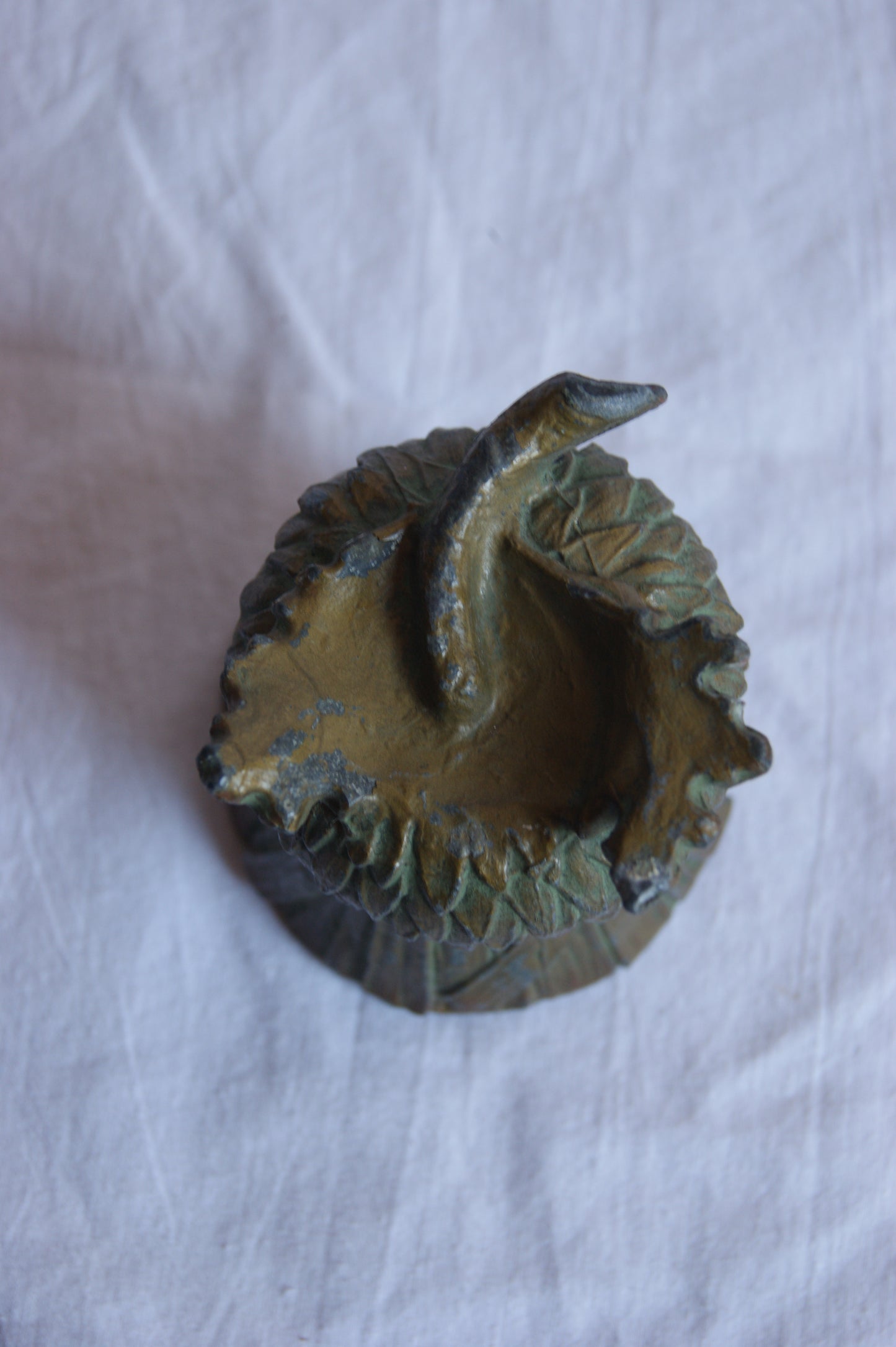 Antique Brass Milk Thistle Vessel