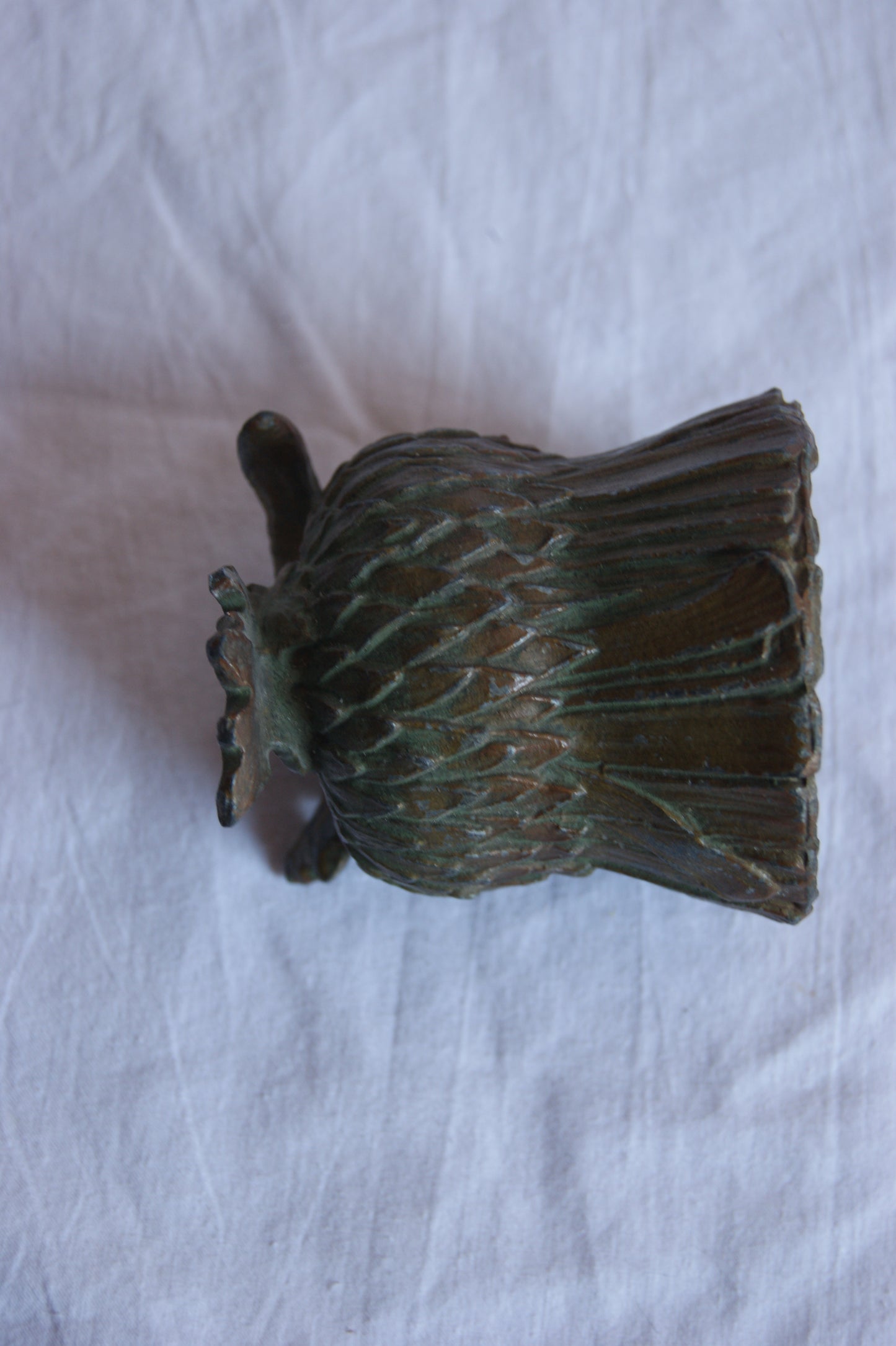 Antique Brass Milk Thistle Vessel