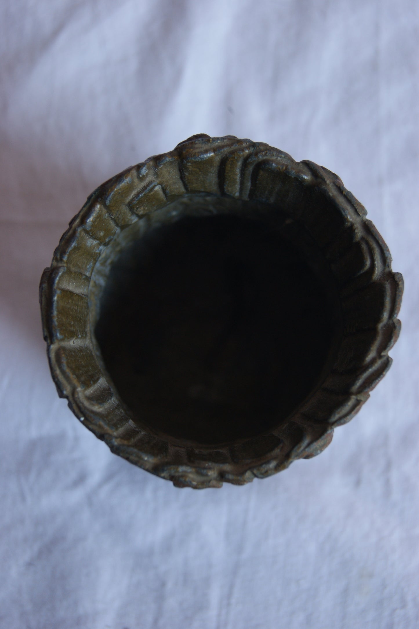 Antique Brass Milk Thistle Vessel