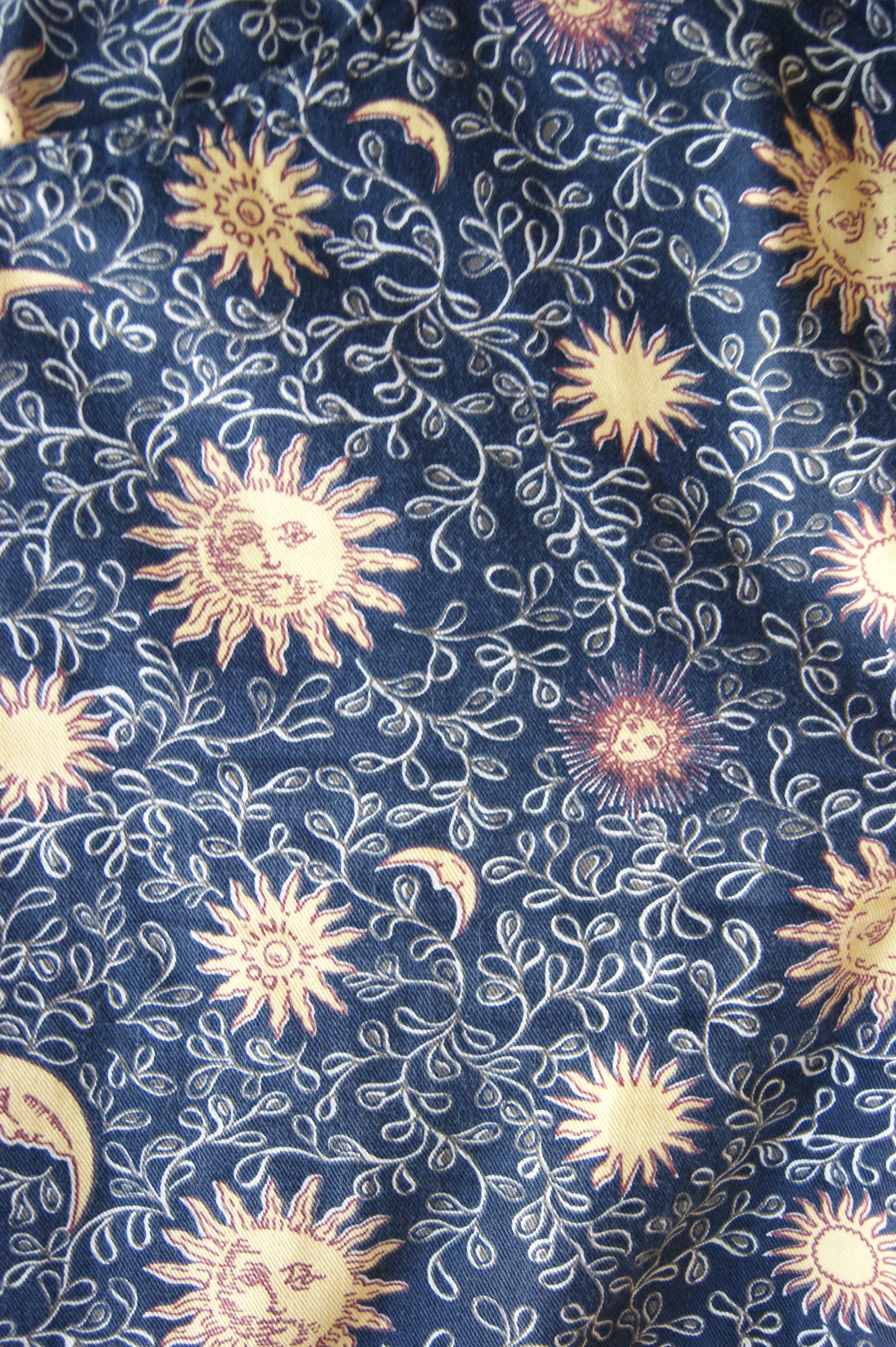 1990s Celestial Sun & Moon Cotton Trousers - M