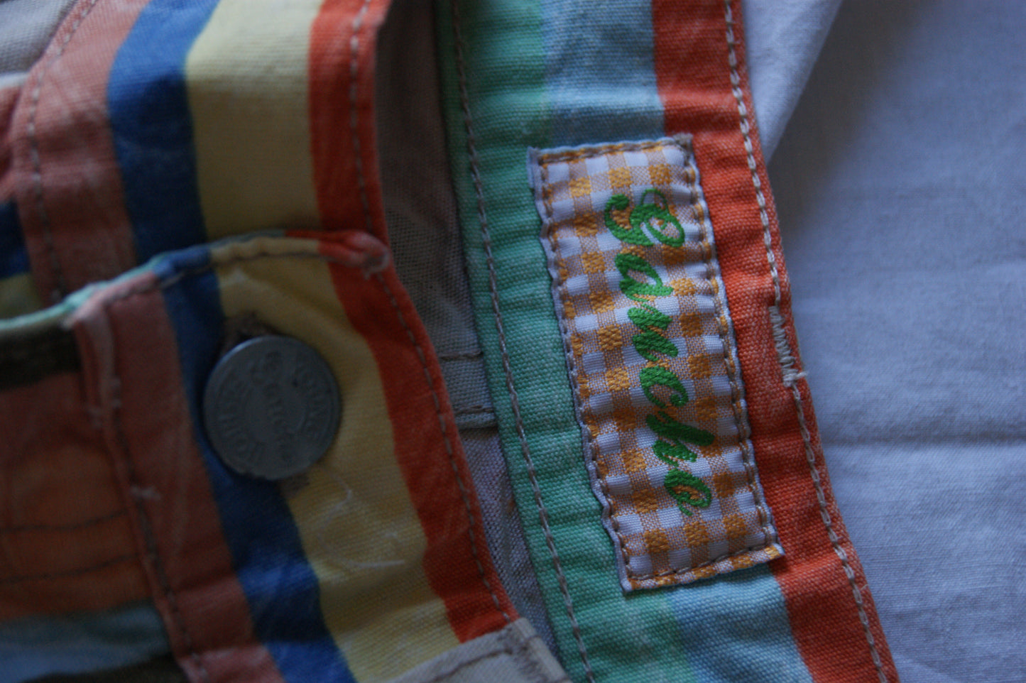 1980s Rainbow Stripe Cotton Trousers - M