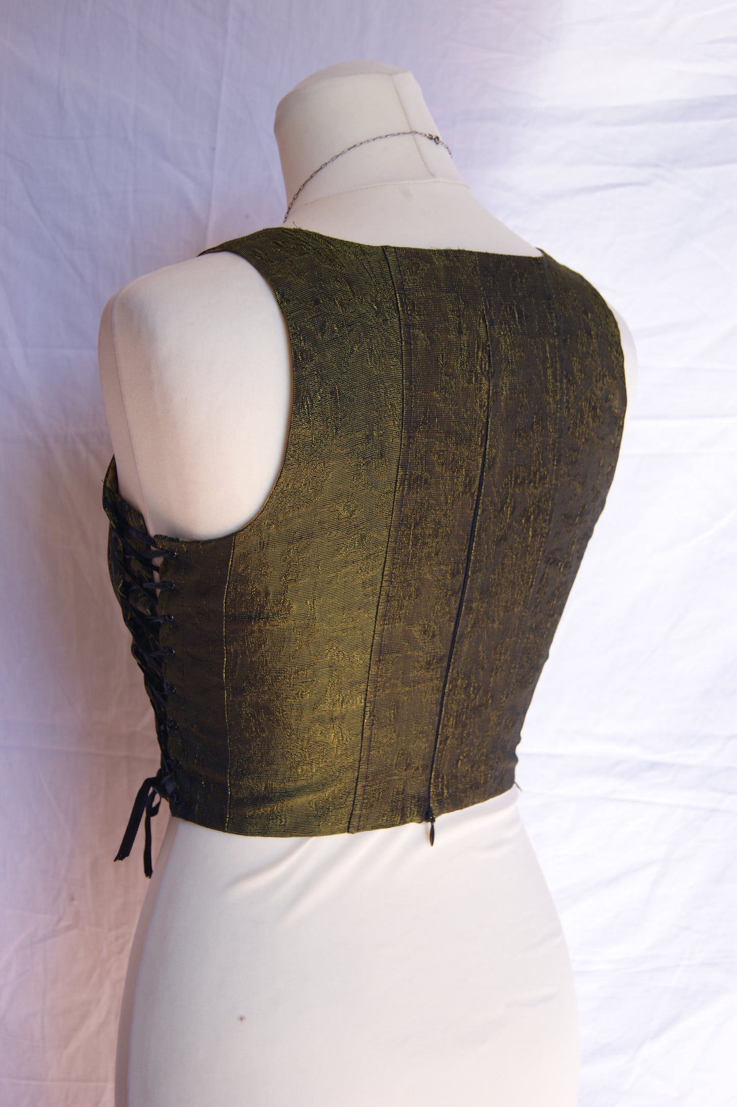 1990s Helena Sorel Botanical Brocade Corset - XS/S