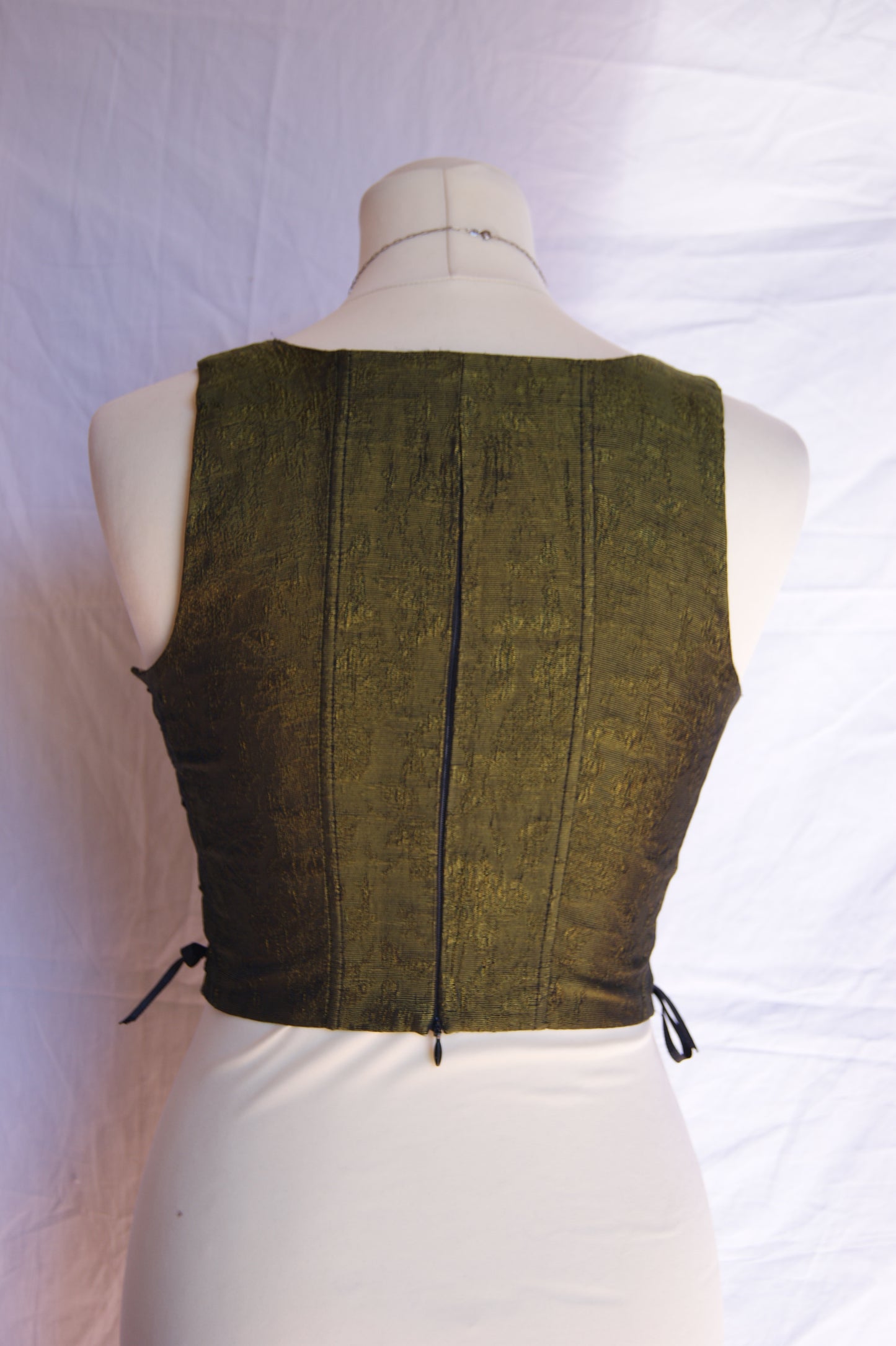 1990s Helena Sorel Botanical Brocade Corset - XS/S
