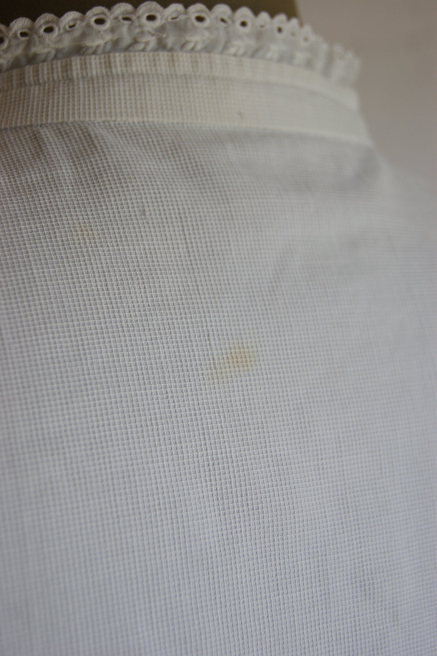 1890s Antique Hand-Made Cotton Blouse with Hidden Monogram - M/L