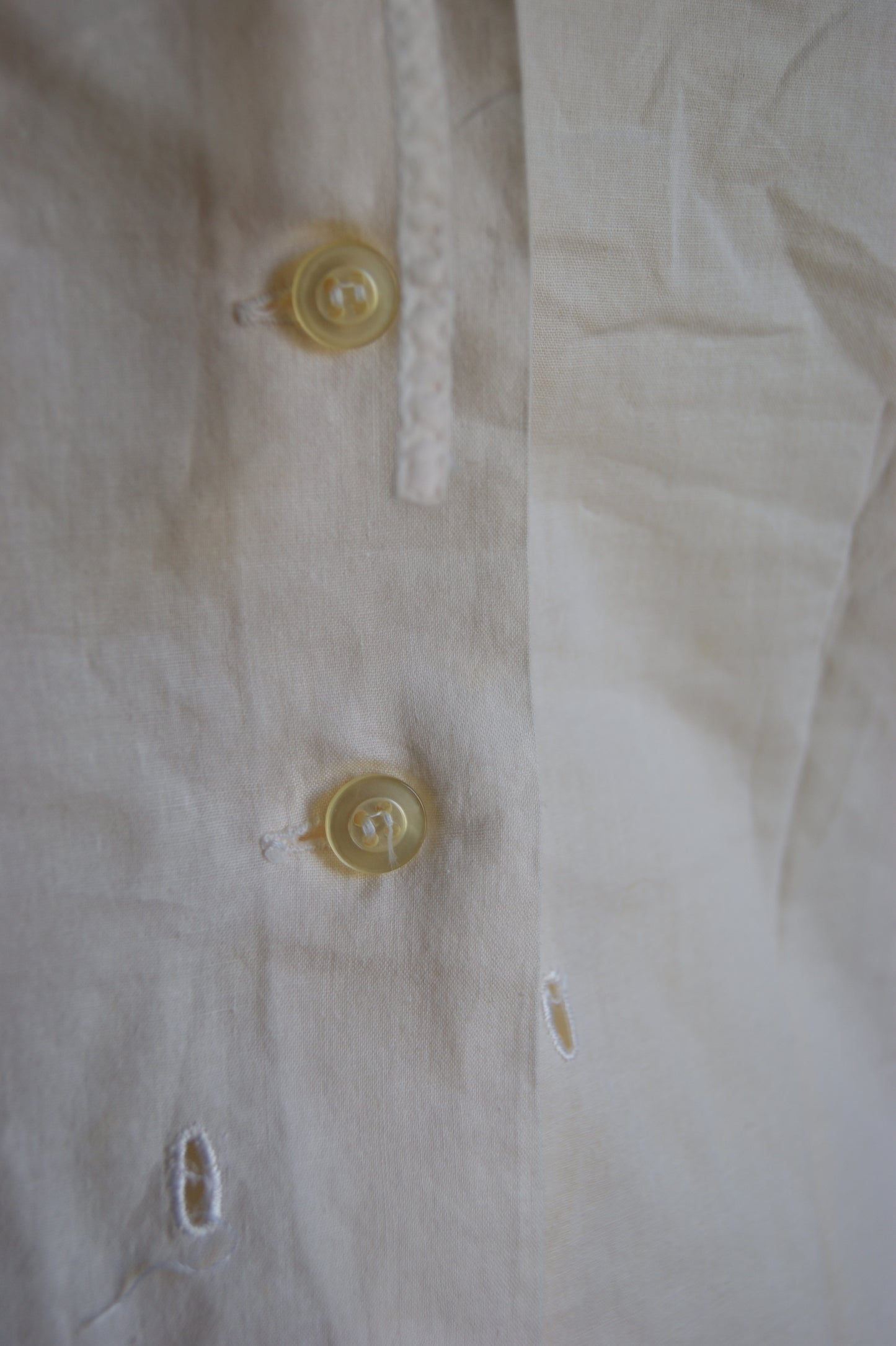 1940s Hand-Made Pale Salmon Cotton Camisole with Lace Trim Bodice - S/M