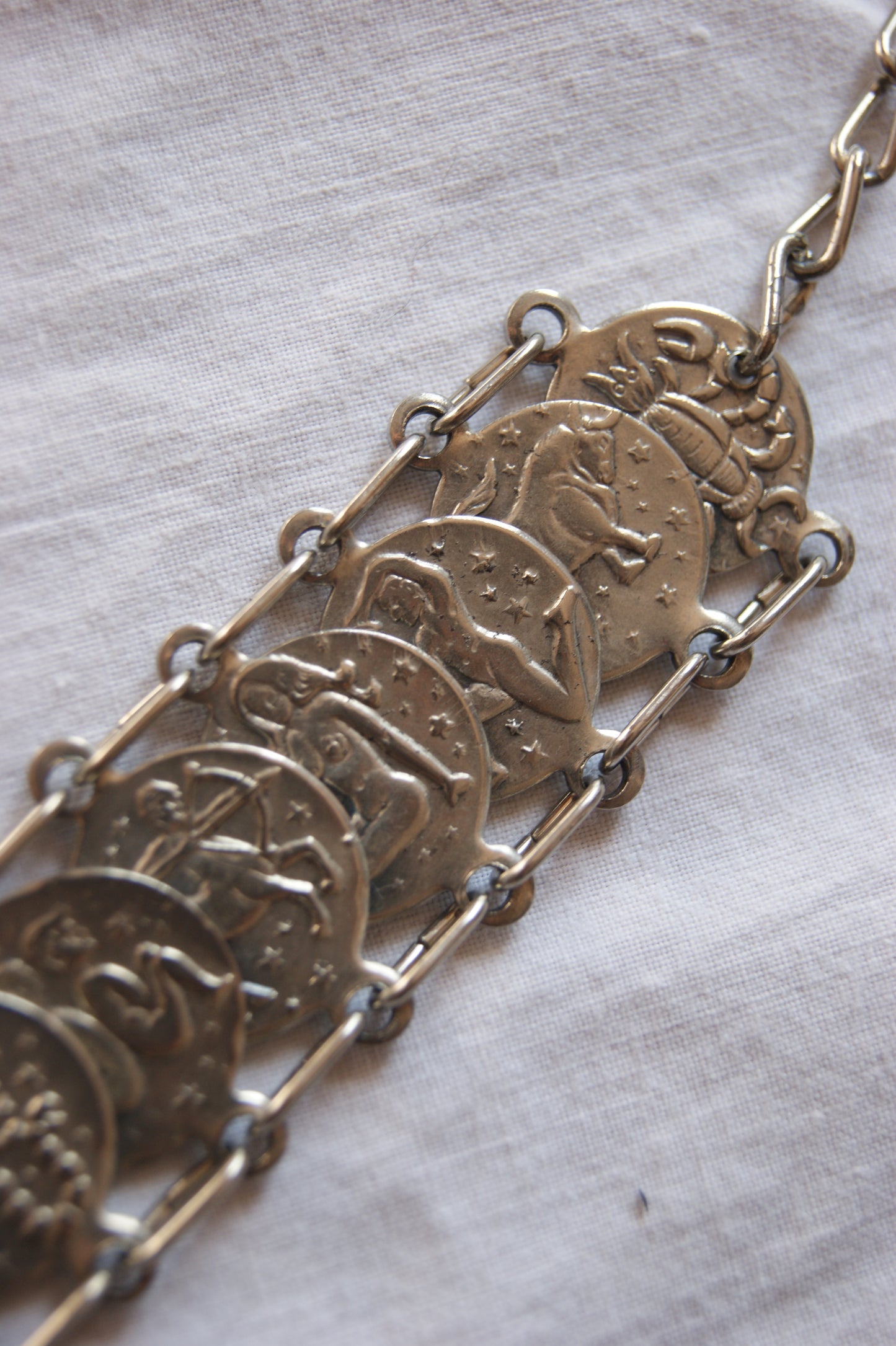1960s Celestial Zodiac Coin Bracelet
