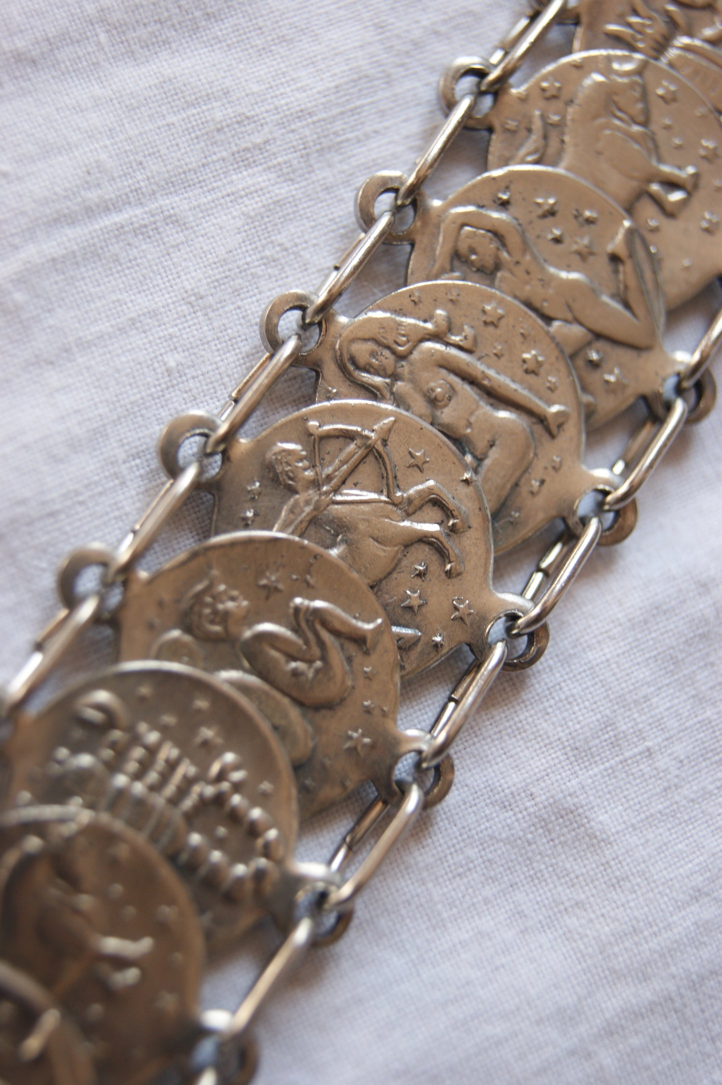 1960s Celestial Zodiac Coin Bracelet
