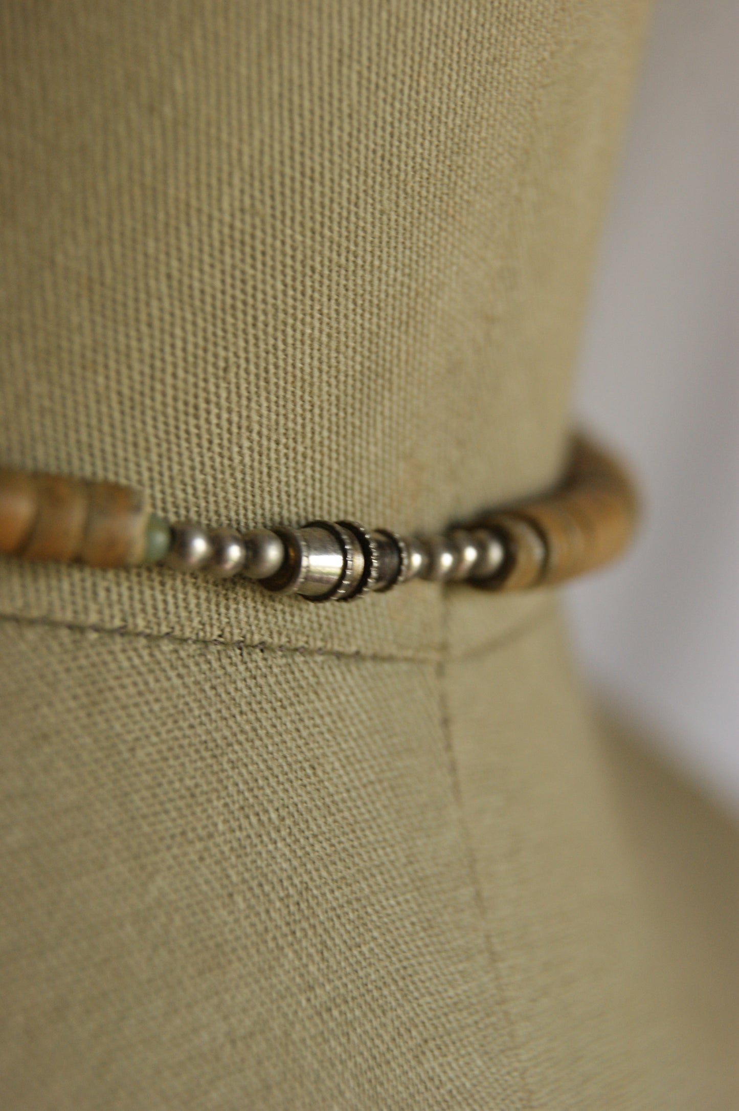 1970s Graduated Wooden Disc Necklace