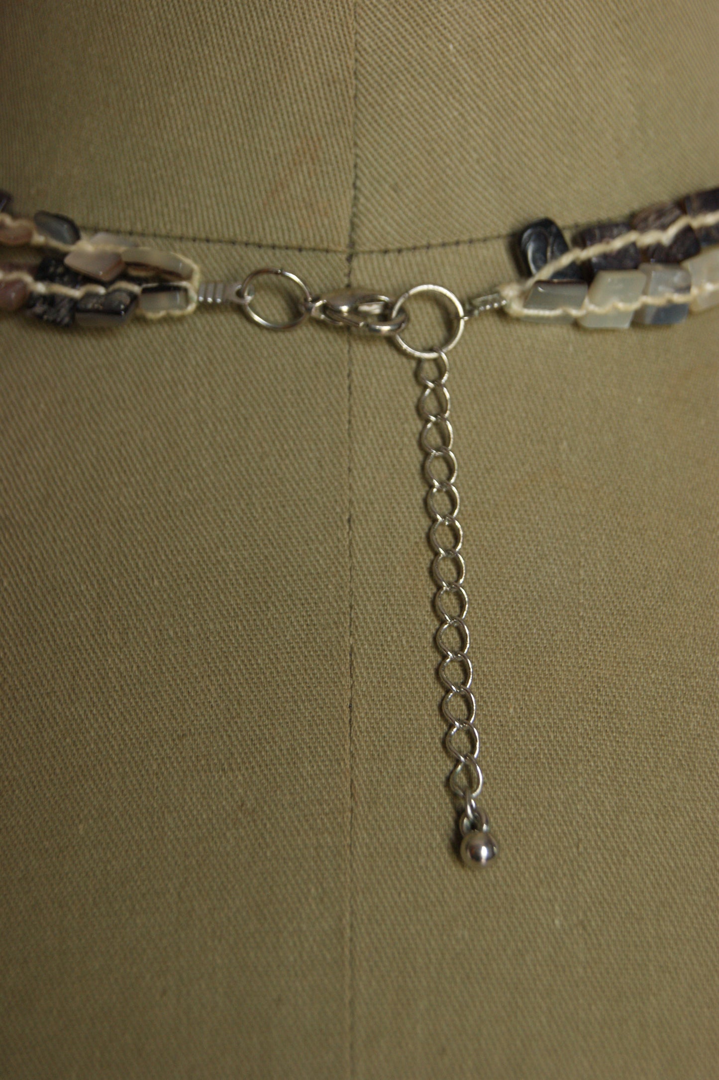 1970s Handcrafted Multi-Strand Stone & Shell Necklace