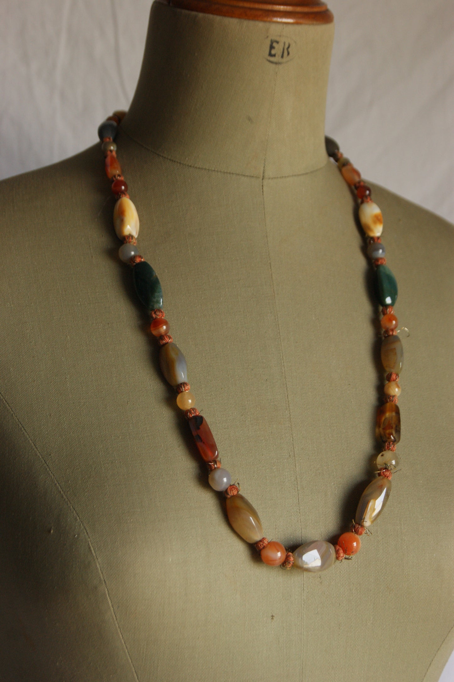Vintage Handcrafted Ethnic Multi-Stone Statement Necklace