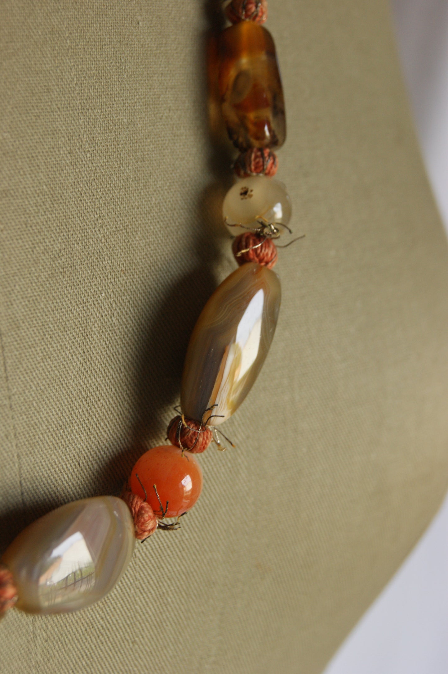 Vintage Handcrafted Ethnic Multi-Stone Statement Necklace