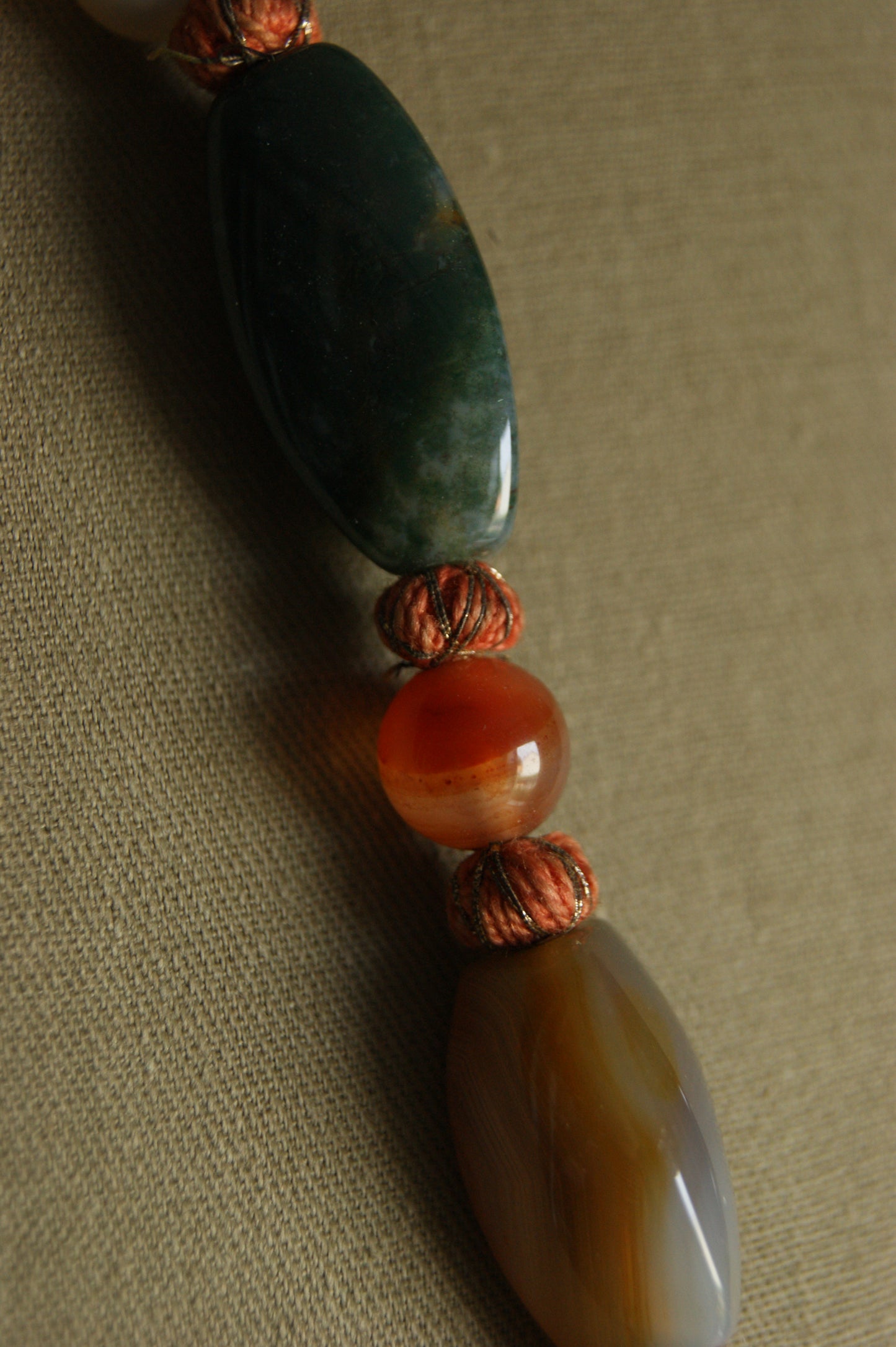 Vintage Handcrafted Ethnic Multi-Stone Statement Necklace