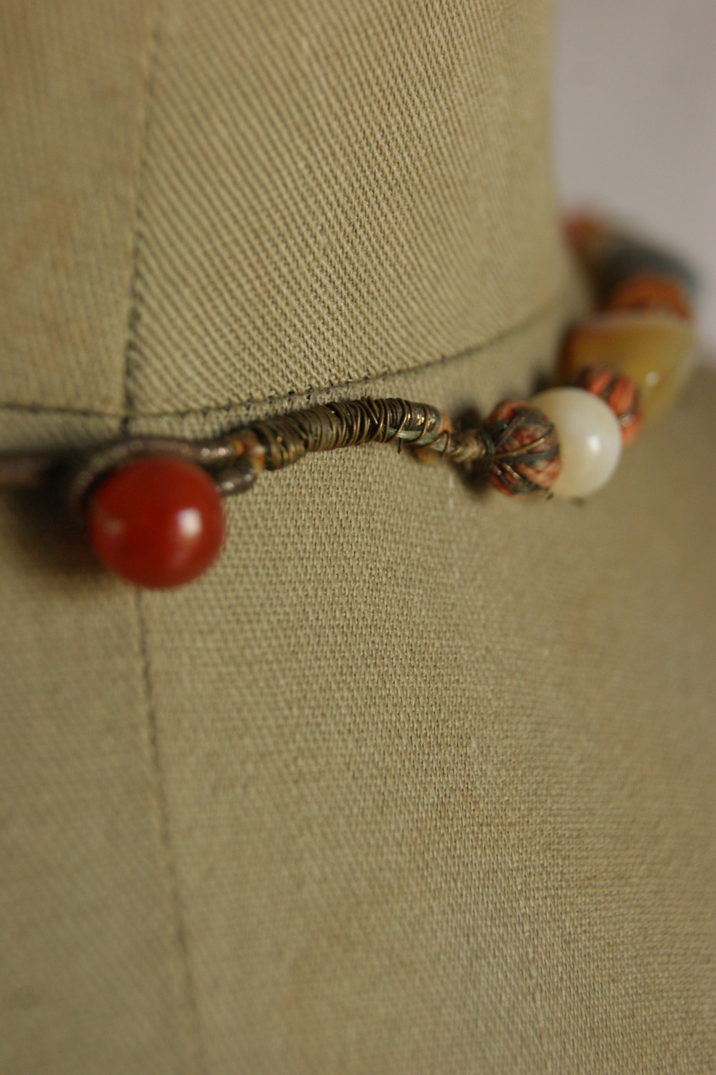 Vintage Handcrafted Ethnic Multi-Stone Statement Necklace