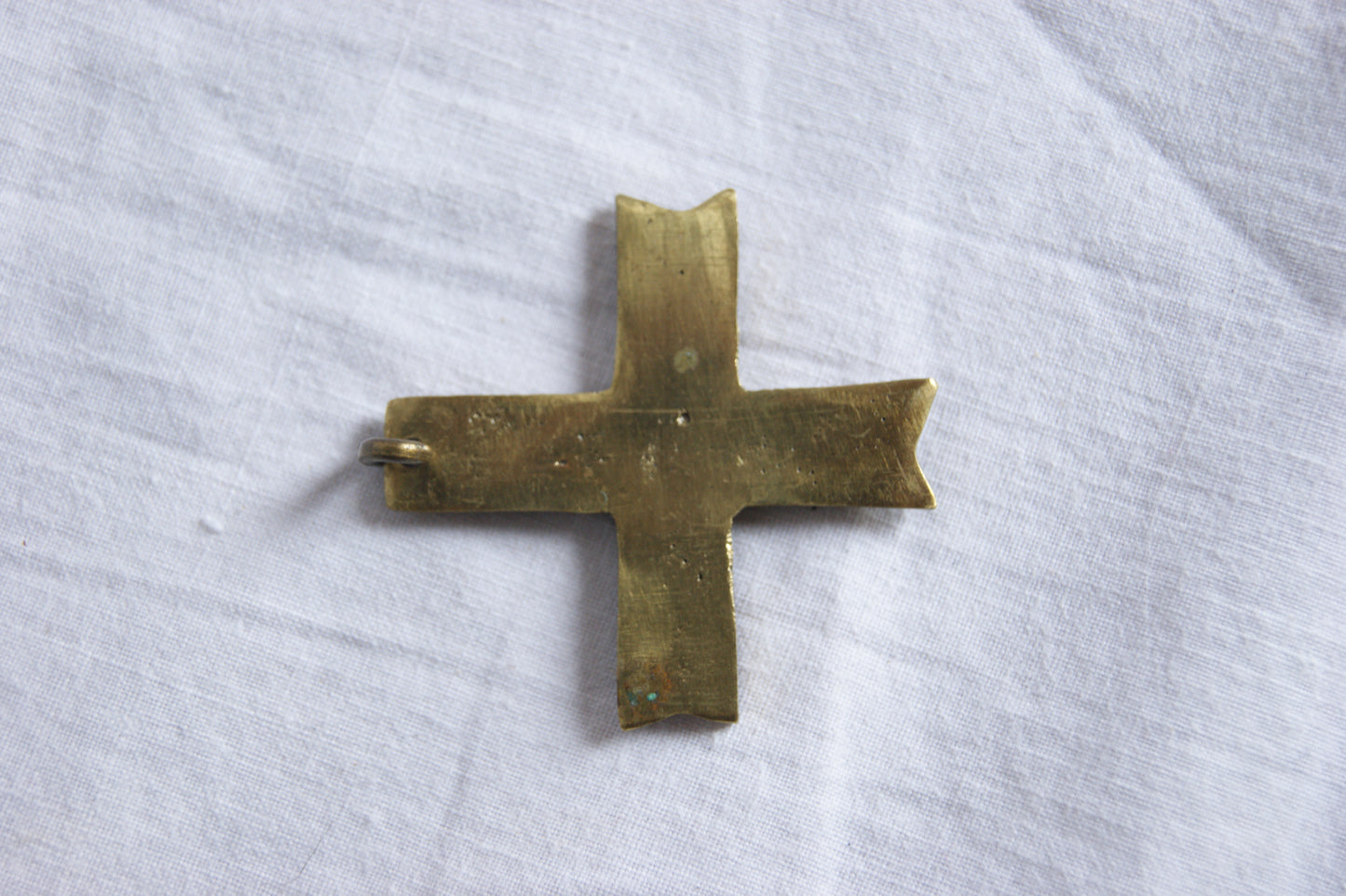 1970s Sacred Handcrafted Enameled Amulet Cross Pendant