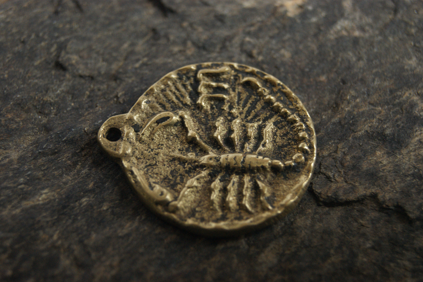 1970s Handcrafted Scorpio Zodiac Pendant