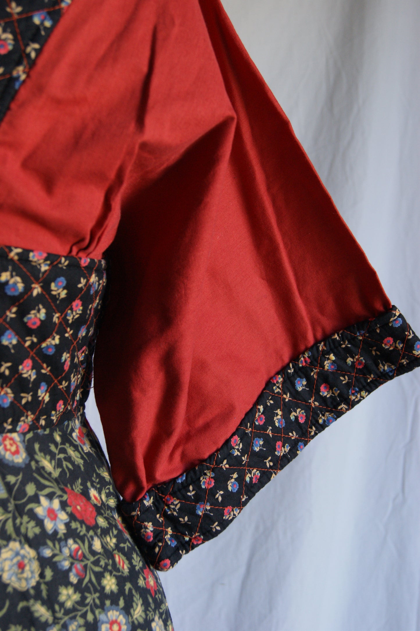 1970s Shubette of London Quilted Maxi Kimono Dress - M