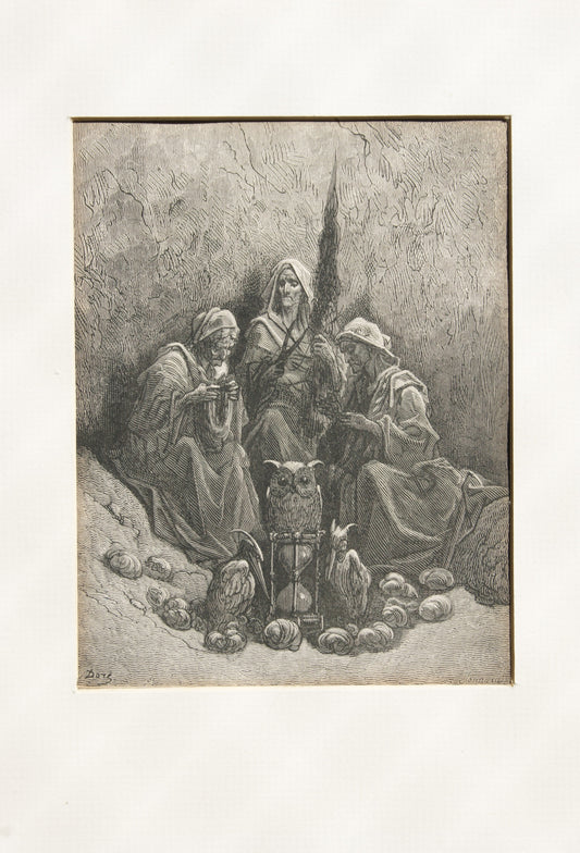 "Tres bruixes" Làmina de G. Doré -