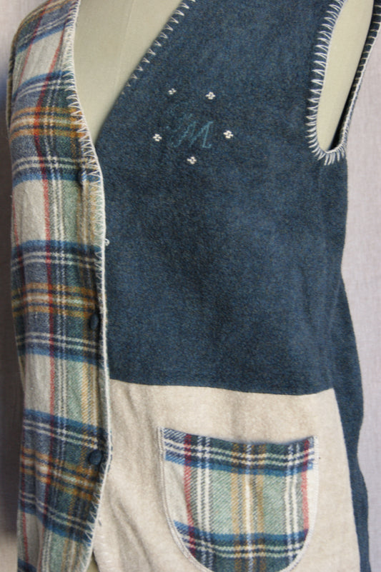 1980s Fort & Madox Wool Blend Vest - L