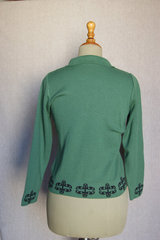 1980s Green Knit Sweater - S