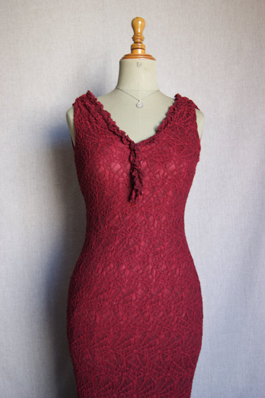 1990s Spiderweb Lace Dress - M