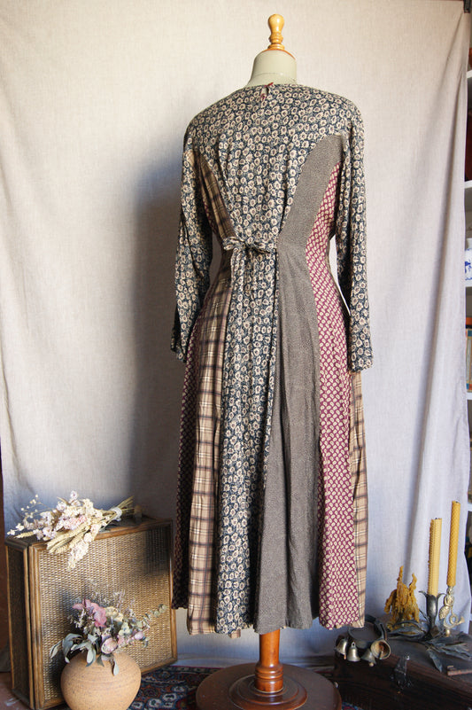 Barreja de cotó amb estampat de patchwork dels anys 90 - M/L