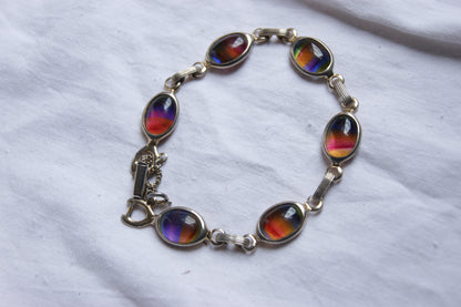 1964 Braçalet de vidre Givre "Rainbow Harmony" de Sarah Coventry