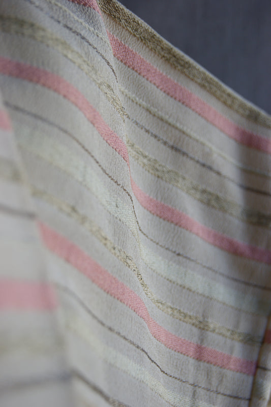 1970s Japanese Hand-Crafted Striped Haori Kimono Jacket
