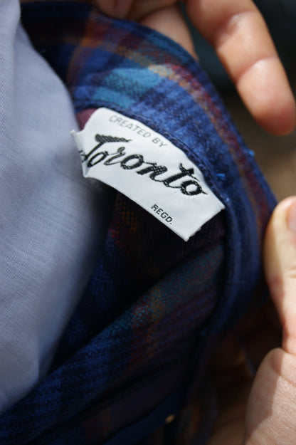 1980s Toronto Wool-Blend Pleated Tartan Skirt - M