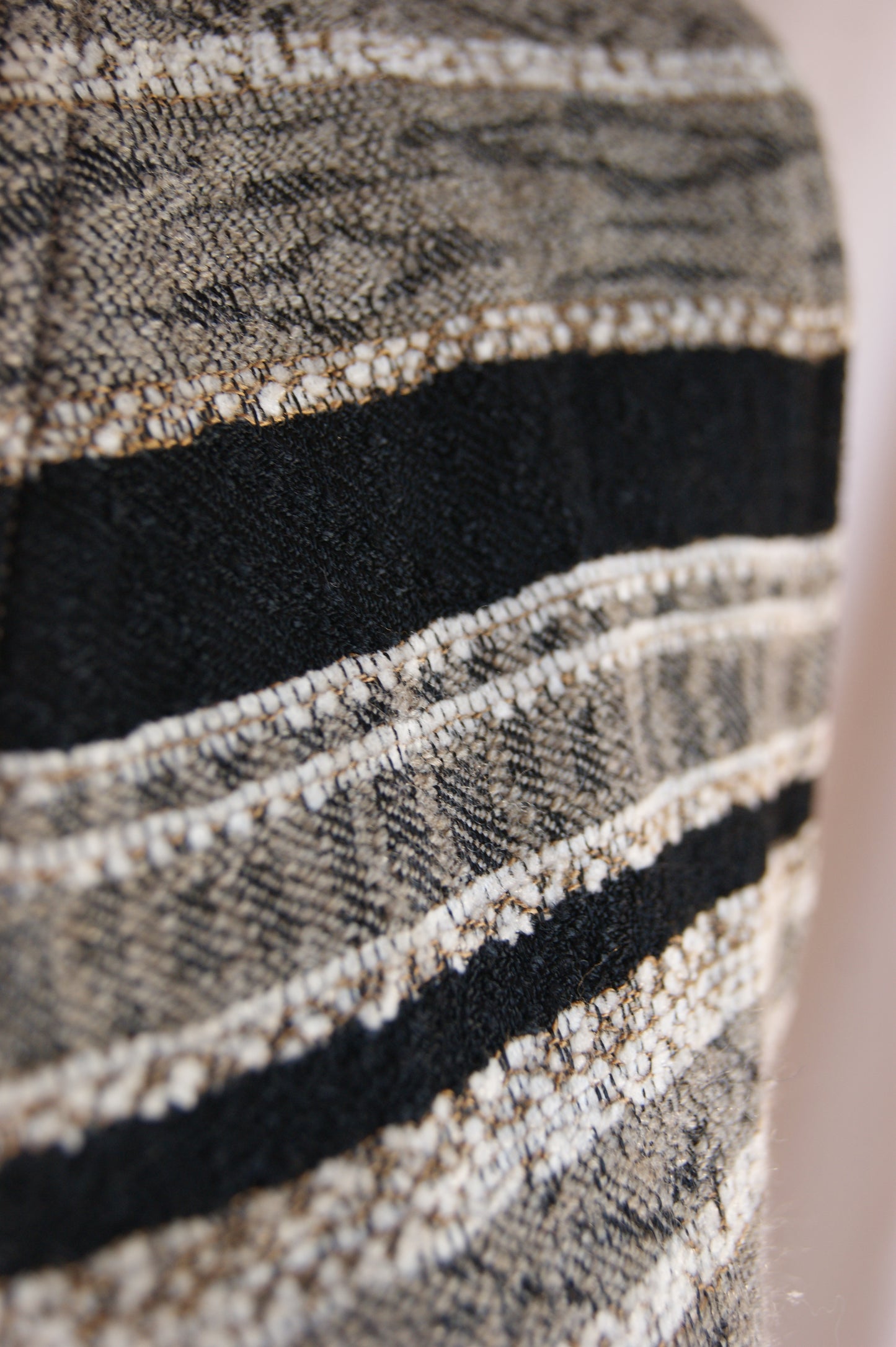 1970s Handmade Cotton Tapestry Vest with Brown Satin Lining - XS/S