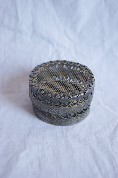 Antique Ornate Metal Trinket Box