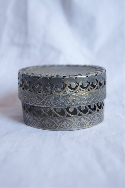Antique Ornate Metal Trinket Box