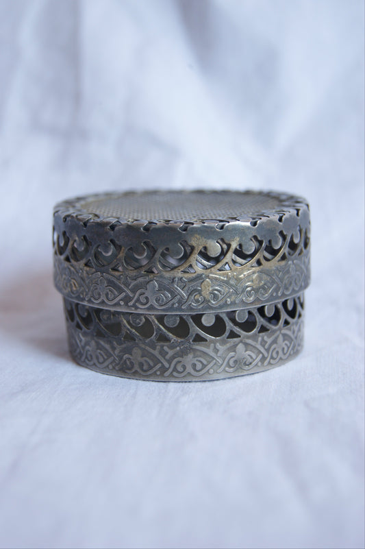Antique Ornate Metal Trinket Box