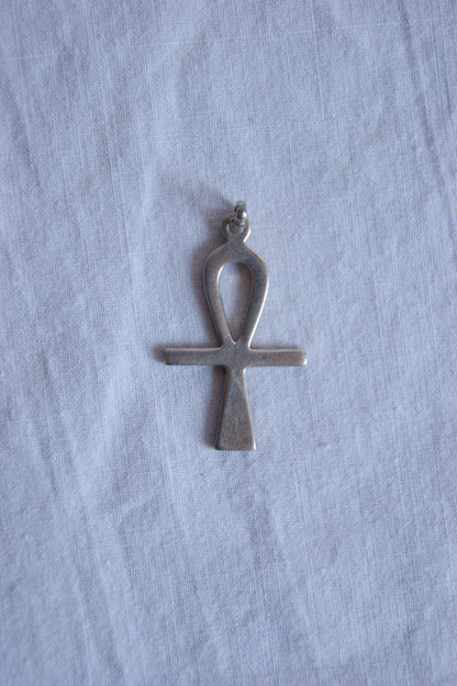 1980s Ankh Silver Pendant