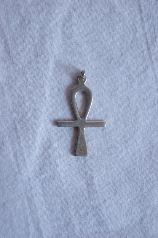 1980s Ankh Silver Pendant