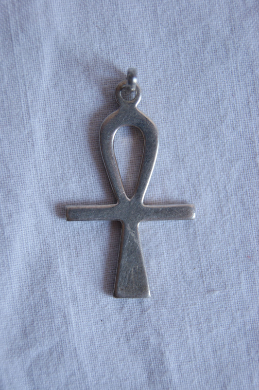 1980s Ankh Silver Pendant