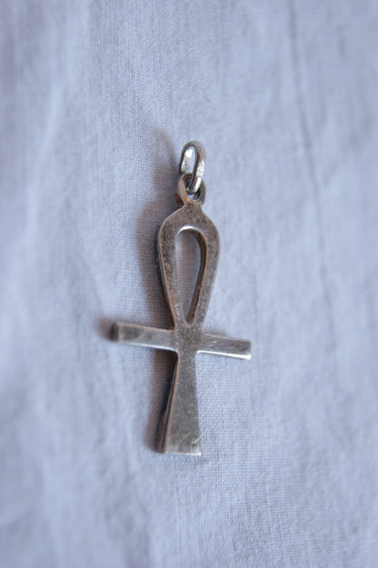 1980s Ankh Silver Pendant