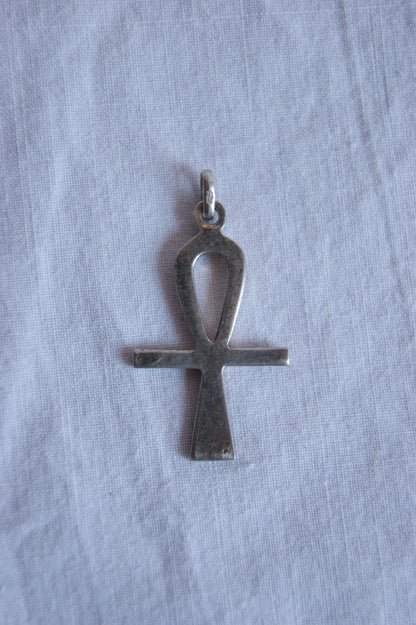 1980s Ankh Silver Pendant
