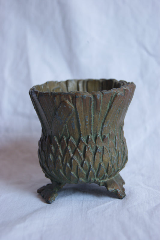 Antique Brass Milk Thistle Vessel