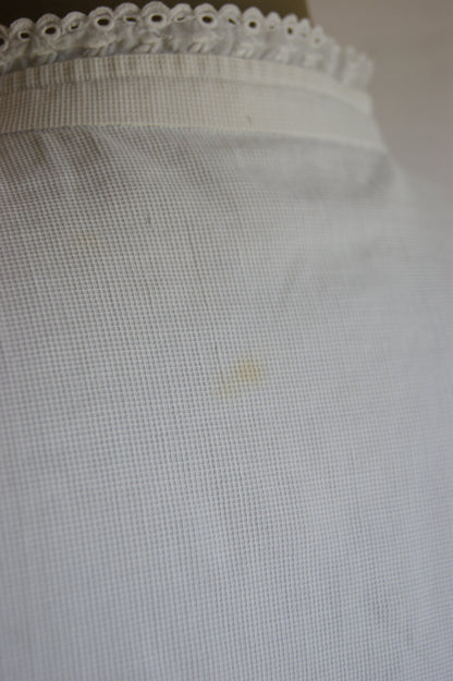 1890s Antique Hand-Made Cotton Blouse with Hidden Monogram - M/L