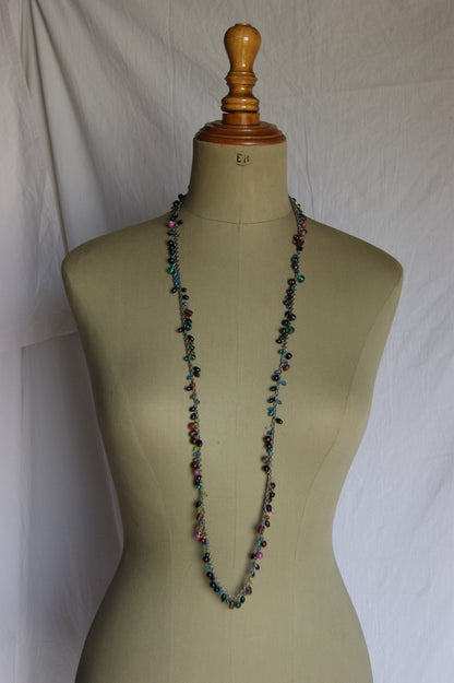 1980s Rainbow Bead Statement Necklace