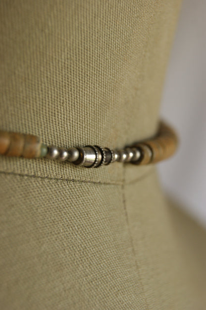 1970s Graduated Wooden Disc Necklace